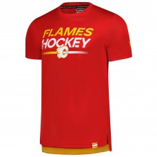 Calgary Flames Fanatics Red Authentic Pro Tech T-Shirt