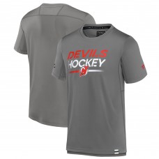 Футболка New Jersey Devils Fanatics Gray Authentic Pro Tech