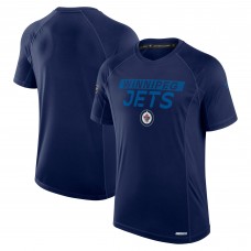 Футболка Winnipeg Jets Fanatics Navy Authentic Pro Rink Tech