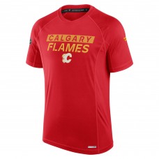 Calgary Flames Fanatics Red Authentic Pro Rink Tech T-Shirt