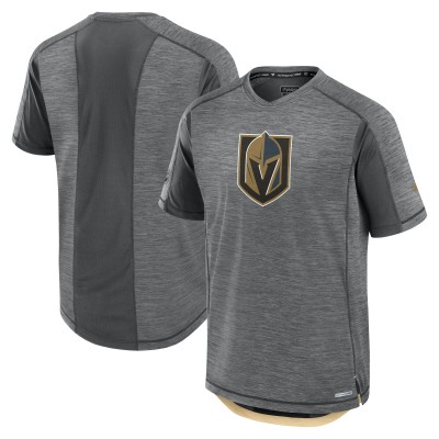 Футболка Vegas Golden Knights Fanatics Heather Gray Authentic Pro Rink Performance