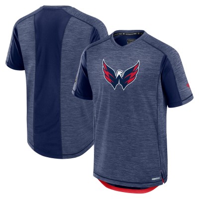 Футболка Washington Capitals Fanatics Heather Navy Authentic Pro Rink Performance