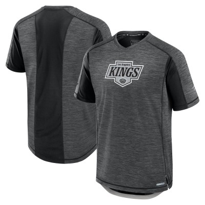 Los Angeles Kings Fanatics Heather Charcoal Authentic Pro Rink Performance T-Shirt