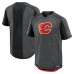 Calgary Flames Fanatics Heather Charcoal Authentic Pro Rink Performance T-Shirt