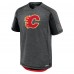 Calgary Flames Fanatics Heather Charcoal Authentic Pro Rink Performance T-Shirt