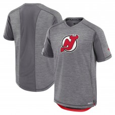 Футболка New Jersey Devils Fanatics Heather Gray Authentic Pro Rink Performance