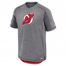 Футболка New Jersey Devils Fanatics Heather Gray Authentic Pro Rink Performance