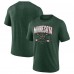 Футболка Minnesota Wild Fanatics Heather Green Cross Sticks Tri-Blend