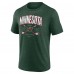 Футболка Minnesota Wild Fanatics Heather Green Cross Sticks Tri-Blend