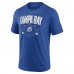 Футболка Tampa Bay Lightning Fanatics Heather Blue Cross Sticks Tri-Blend