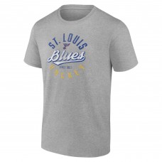 St. Louis Blues Fanatics Gray Emblem T-Shirt