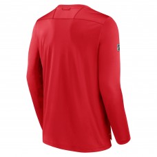 Calgary Flames Fanatics Red Authentic Pro Tech Long Sleeve T-Shirt
