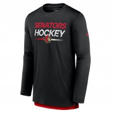 Ottawa Senators Fanatics Black Authentic Pro Tech Long Sleeve T-Shirt Ottawa Senators Fanatics Black Authentic Pro Tech Long Sleeve T-Shirt