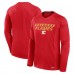 Calgary Flames Fanatics Red Authentic Pro Rink Tech Raglan Long Sleeve T-Shirt