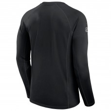 Футболка с длинным рукавом Pittsburgh Penguins Fanatics Black Authentic Pro Rink Tech Raglan