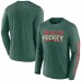 Футболка с длинным рукавом Minnesota Wild Fanatics Heather Green Sweep Iconic Synthetic