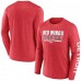 Detroit Red Wings Fanatics Heather Red Sweep Iconic Synthetic Long Sleeve T-Shirt