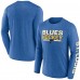 St. Louis Blues Fanatics Heather Blue Sweep Iconic Synthetic Long Sleeve T-Shirt