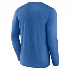 St. Louis Blues Fanatics Heather Blue Sweep Iconic Synthetic Long Sleeve T-Shirt