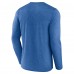 St. Louis Blues Fanatics Heather Blue Sweep Iconic Synthetic Long Sleeve T-Shirt