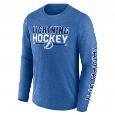 Футболка Tampa Bay Lightning Fanatics Heather Blue Sweep Iconic Synthetic Long Sleeve Футболка Tampa Bay Lightning Fanatics Heather Blue Sweep Iconic Synthetic Long Sleeve