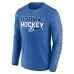 Футболка Tampa Bay Lightning Fanatics Heather Blue Sweep Iconic Synthetic Long Sleeve