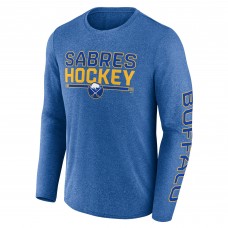 Футболка с длинным рукавом Buffalo Sabres Fanatics Heather Royal Sweep Iconic Synthetic