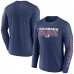 Футболка с длинным рукавом Colorado Avalanche Fanatics Heather Navy Sweep Iconic Synthetic