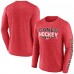 Футболка с длинным рукавом Carolina Hurricanes Fanatics Heather Red Sweep Iconic Synthetic