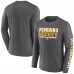 Футболка с длинным рукавом Pittsburgh Penguins Fanatics Heather Charcoal Sweep Iconic Synthetic