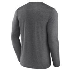 Los Angeles Kings Fanatics Heather Charcoal Sweep Iconic Synthetic Long Sleeve T-Shirt Los Angeles Kings Fanatics Heather Charcoal Sweep Iconic Synthetic Long Sleeve T-Shirt