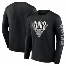 Los Angeles Kings Fanatics Black Headline Long Sleeve T-Shirt