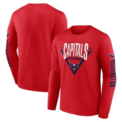 Washington Capitals Fanatics Red Headline Long Sleeve T-Shirt