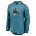 Толстовка San Jose Sharks Fanatics Heather Teal Authentic Pro Rink