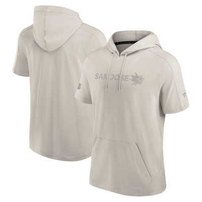 Футболка с капюшоном San Jose Sharks Fanatics Gray Authentic Pro Road