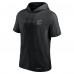 Calgary Flames Fanatics Black Authentic Pro Road Short Sleeve Hoodie