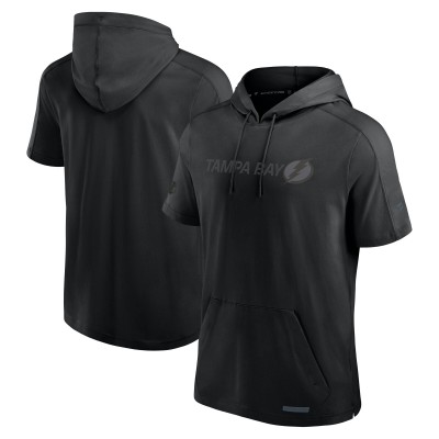 Футболка с капюшоном Tampa Bay Lightning Fanatics Black Authentic Pro Road