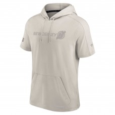 Футболка с капюшоном New Jersey Devils Fanatics Gray Authentic Pro Road