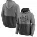 Los Angeles Kings Fanatics Heather Gray/Heather Charcoal Block Party Signature Pullover Hoodie