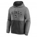 Los Angeles Kings Fanatics Heather Gray/Heather Charcoal Block Party Signature Pullover Hoodie