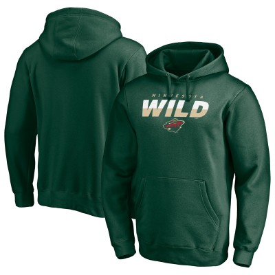 Толстовка Minnesota Wild Fanatics Green Block Party Elevate Play Fleece