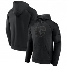 Calgary Flames Fanatics Black Ice Defender Raglan Pullover Hoodie