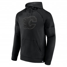 Calgary Flames Fanatics Black Ice Defender Raglan Pullover Hoodie