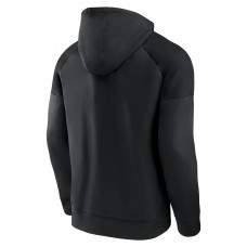 Calgary Flames Fanatics Black Ice Defender Raglan Pullover Hoodie
