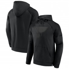 St. Louis Blues Fanatics Black Ice Defender Raglan Pullover Hoodie