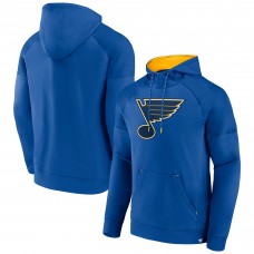 St. Louis Blues Fanatics Royal Iconic Defender Raglan Pullover Hoodie