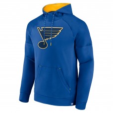 St. Louis Blues Fanatics Royal Iconic Defender Raglan Pullover Hoodie