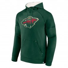 Толстовка Minnesota Wild Fanatics Green Iconic Defender Raglan