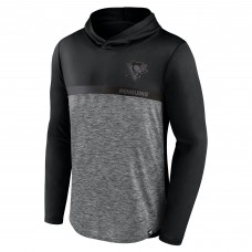 Толстовка Pittsburgh Penguins Fanatics Black/Heather Charcoal Iconic Defender