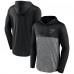 St. Louis Blues Fanatics Black/Heather Charcoal Iconic Defender Pullover Hoodie